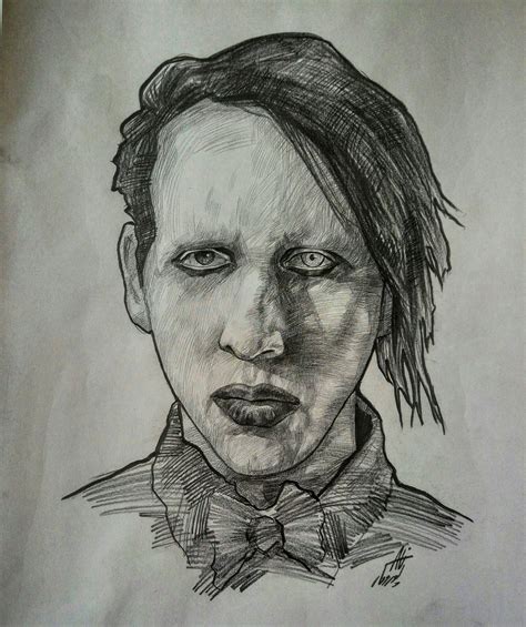 Marilyn Manson Sketch At Paintingvalley Explore Collection Of