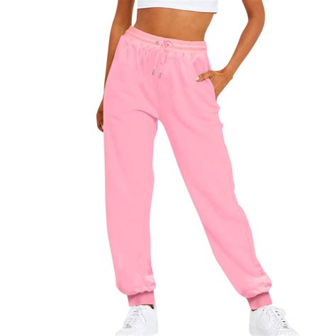 Biziza Pants For Women Baggy High Waisted Cinched Sweatpants For Women