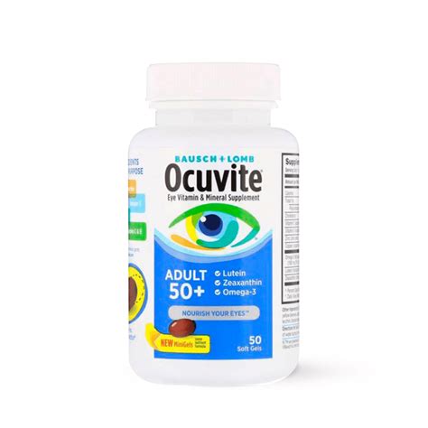 Ocuvite Eye Vitamin Adult 50 Formula Eye Health Vitamins 50 Ct Soft