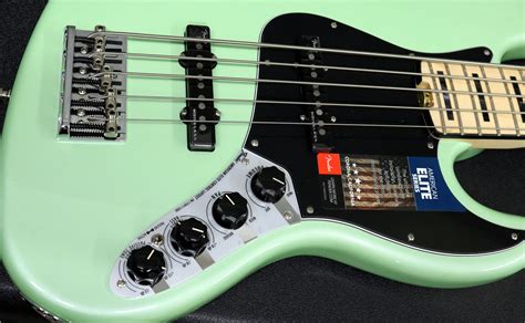 Fender Fender Ltd Edition American Elite Jazz Bass 5 2018 Surf Pearl Bass For Sale Andy Baxter