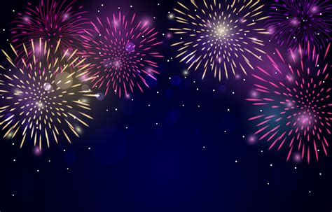 Colorful Fireworks, New Year Celebration 14694005 Vector Art at Vecteezy