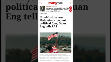 Non Muslims Are Malaysians Too Not Political Foes Guan Eng Tells PAS