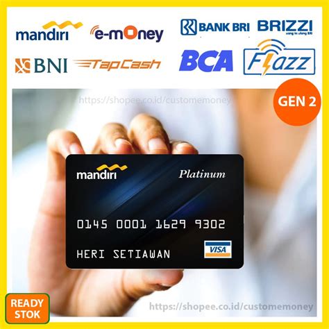 Jual Kartu Emoney Design Kartu Debit Etoll E Money Mandiri Flazz Gen