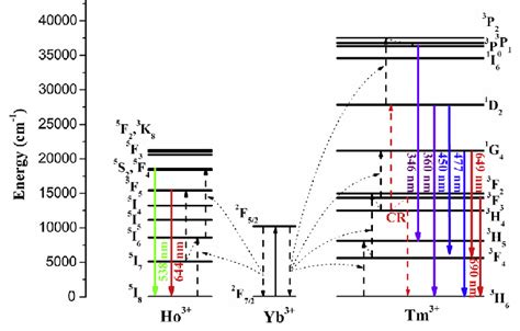 Schematic Energy Level Diagram Of Ho Yb And Tm And The