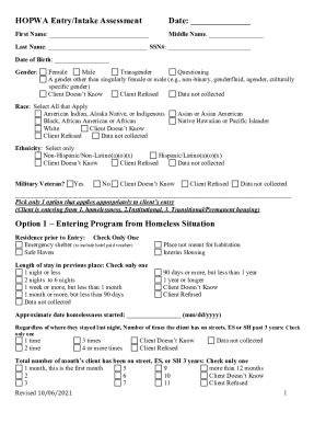 Fillable Online Mo Hmis Intake Form Fax Email Print Pdffiller