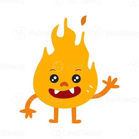 Cute Cartoon Fire Character 18760393 Png