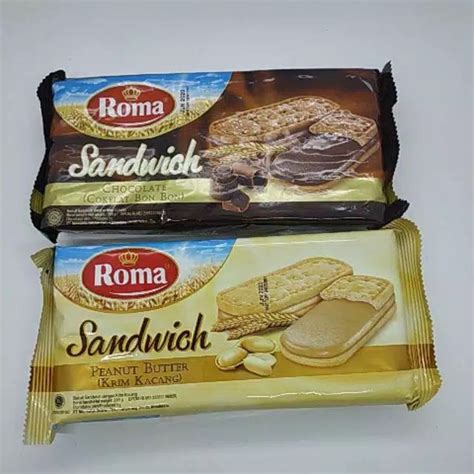 Jual Roma Sandwich Biskuit Krim Rasa Coklat And Kacang Shopee Indonesia