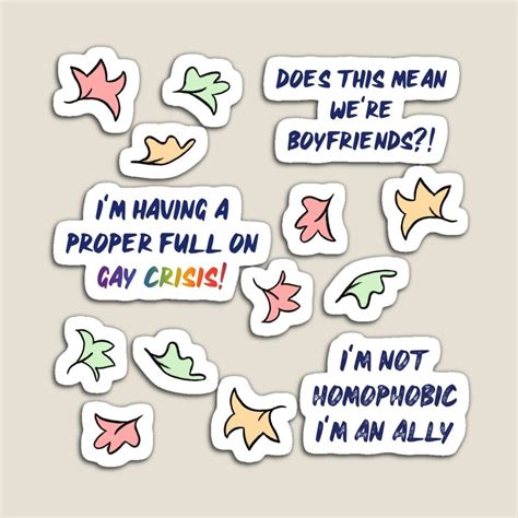 Heartstopper Show Nick And Charlie Inspired Quotes Sticker Pack