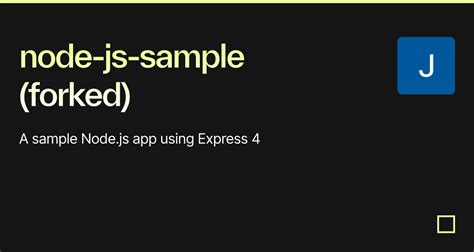 Node Js Sample Forked Codesandbox