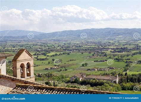 Panorama Of The Plain Of Assisi Italy Stock Image Image Of European Culture 77852677