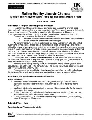 Fillable Online Making Healthy Lifestyle Choices Fax Email Print