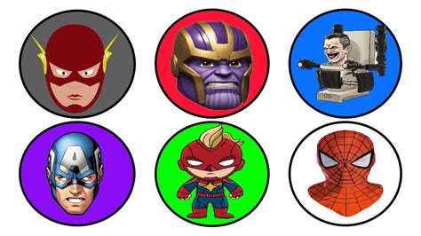 SPIN WHEEL SUPERHERO AVENGERS SPIDERMAN VS FLASH HULK VS CAPTAIN