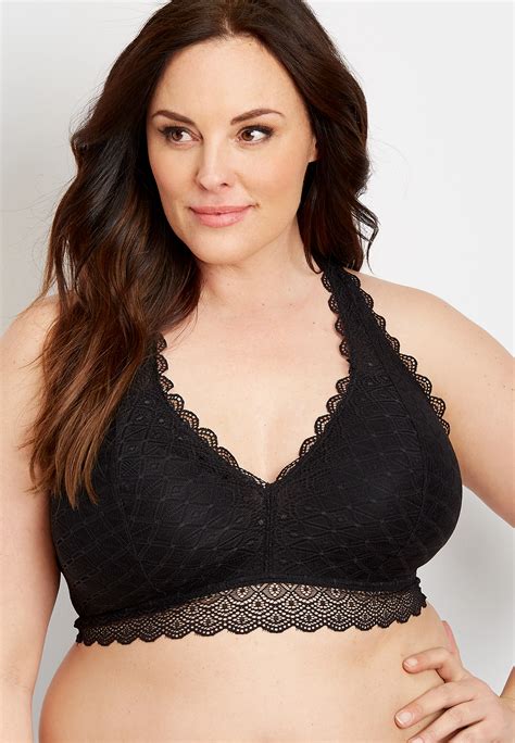 Plus Size Strappy Halter Top Bralette Maurices