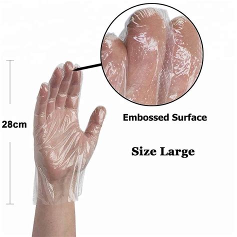 Disposable Transparent Plastic CPE PE Gloves China Disposable PE