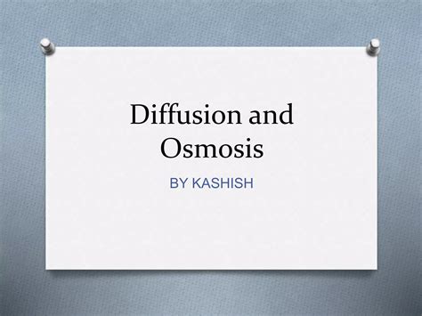 Diffusion Osmosis Ppt