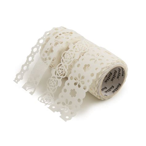 Lace Washi Tape 4x1m White Manumieu