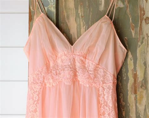 Vintage Lingerie 60s Pink Vanity Fair Nightgown Size Etsy