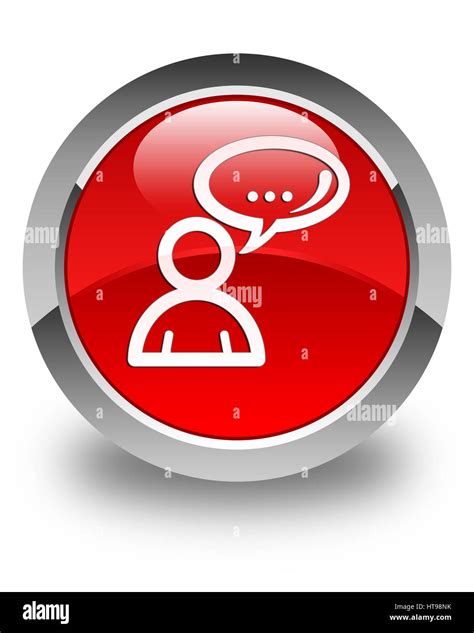 Social Network Icon Isolated On Glossy Red Round Button Abstract