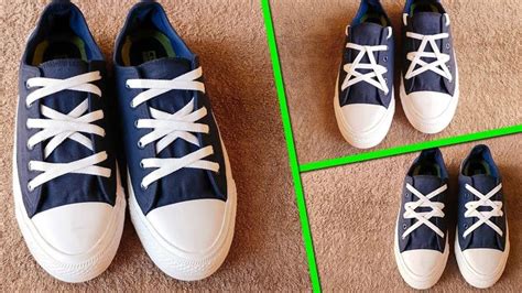 3 Creative Ways To Tie Shoe Laces Shoe Lace Tying Techniques Lace Converse Shoes How To Tie