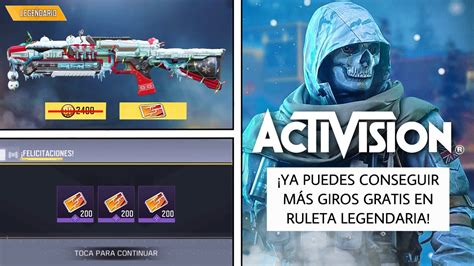 CORRE GIROS GRATIS EN LA NUEVA RULETA LEGENDARIA EN COD MOBILE YouTube