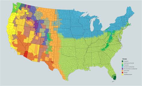 Climate In The Us By County Mapporn