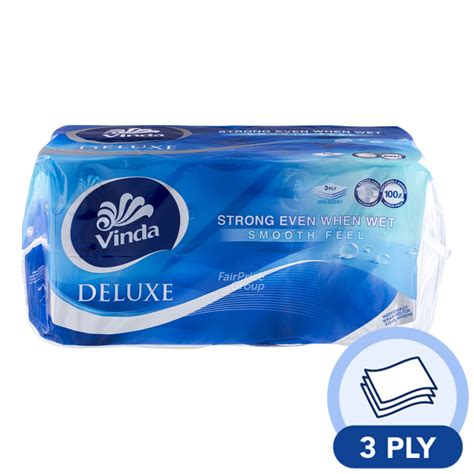 Vinda Deluxe Smooth Feel Toilet Tissue 3 Ply NTUC FairPrice