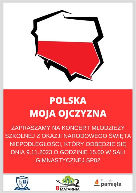 POLSKA Moja Ojczyzna zaproszenie na koncert Szkoła Podstawowa nr