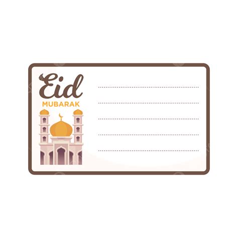 Eid Mubarak Mesquita Apartamento Nota Auto Adesivo Png Al Fitr