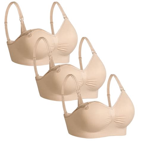 Womens Supportive Wireless Nursing Bra Front Buckle Maternity