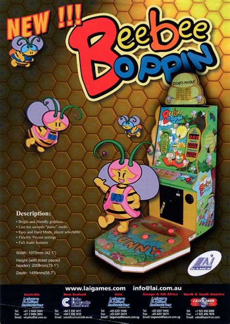 The Arcade Flyer Archive - Arcade Game Flyers: Bee Bee Boppin', Lazer-Tron