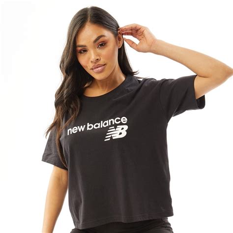 K B New Balance Dame Core Stacked Logo T Shirts Sort