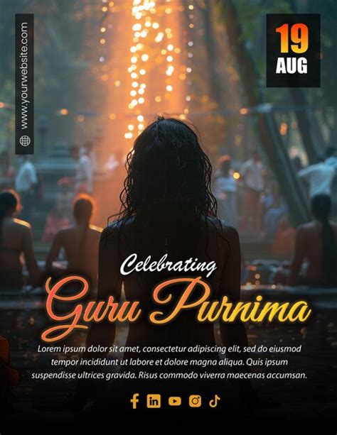 Premium Psd Salute The Gurus Customizable Guru Purnima Flyer Design