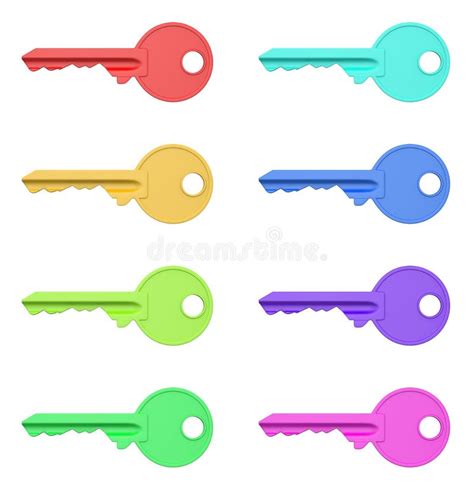 Colorful Keys Series stock illustration. Illustration of keys - 71500342