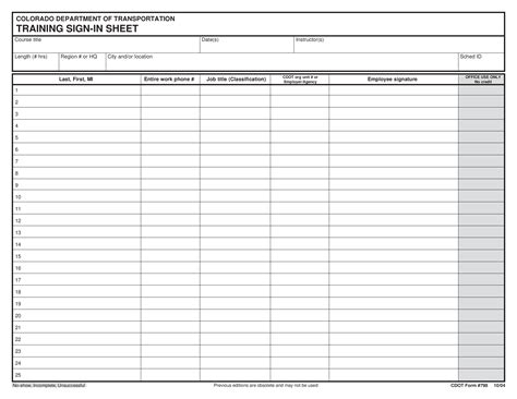 Printable Training Sign In Sheet How To Create A Training Sign In