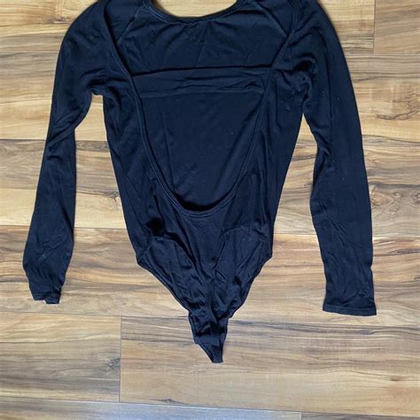 Bcbgmaxazria Women S Black Bodysuit Depop