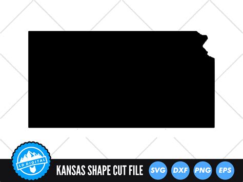 Kansas State Svg Kansas Silhouette Graphic By Lddigital · Creative