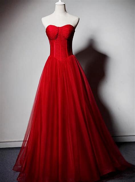 Elegant Sweetheart Tulle Formal Prom Dress Beautiful Long Prom Dress