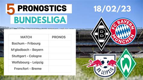 Pronostic Foot Combi Mes Pronostics Bundesliga Mgladbach