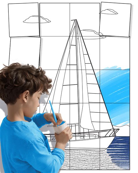 Giant Coloring Poster: Sailboat | Free Printable Papercraft Templates