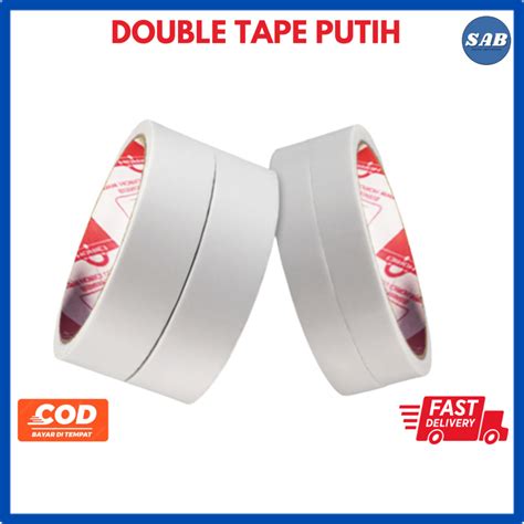 Jual Double Tape Kertas Tisu Lem Akrilik 888 Ukuran 24 Mm X 10 Yard 1