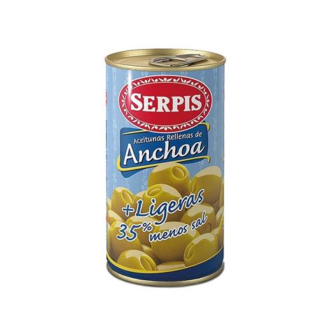 Serpis Aceitunas Rellenas De Anchoa Ligeras 150 Gr Avunto