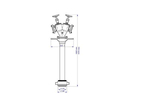 Stojak Hydrantowy DN 100 2x75 A BB Sklep Internetowy SUPRON 3