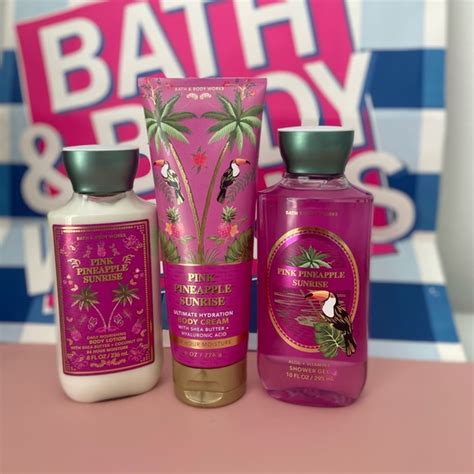 Bath Body Works Bath Body New Bbw Pink Pineapple Sunrise Body