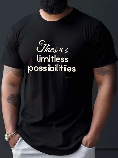 Limitless Possibilities Print T Shirt Tees Men Casual Short Temu New