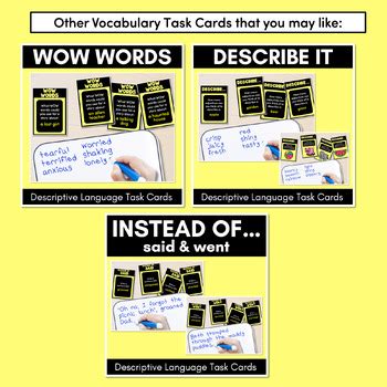 Adjectives And Adverb Task Cards Vcop Aligned By Mrs Learning Bee