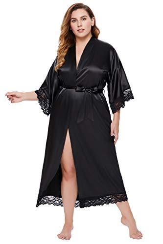 Best Long Plus Size Satin Robes