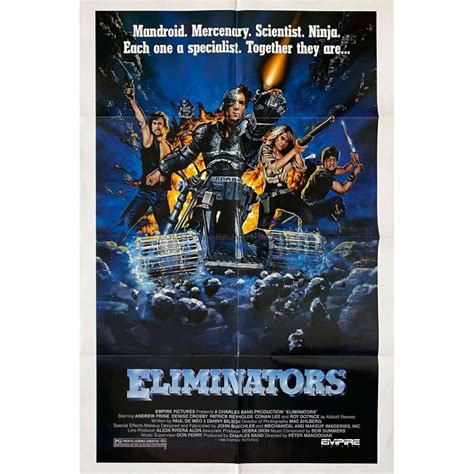 ELIMINATORS US Movie Poster - 27x41 in. - 1986