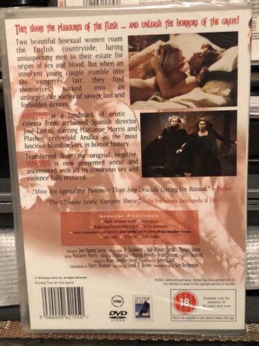 Vampyres Daughters Of Dracula Dvd Pal Format Region 2 Anchor Bay