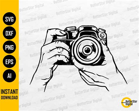 Hands Holding Camera Svg Photographer Svg Point Shoot Etsy