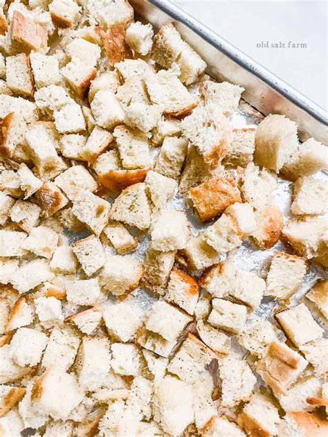 Homemade Bread Cubes for Stuffing or Dressing | Old Salt Farm